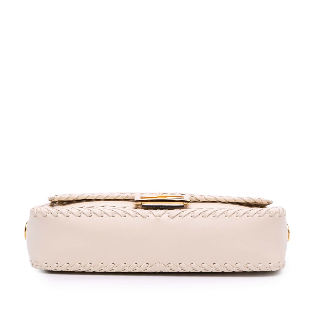 Pre-Loved Fendi Woven Calfskin Vitello King Ceylon Baguette Satchel - Picture 3 of 12